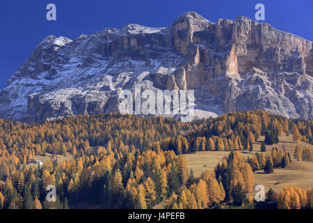 L'Italia, Alto Adige, Dolomiti, Val Badia, Heiligkreuzkofel, Foto Stock