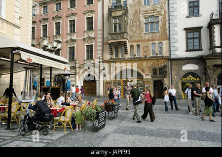 Repubblica ceca, Cechia, Praga, Old Town, glaucomi Mesto, alto town-abitante di anello, Foto Stock