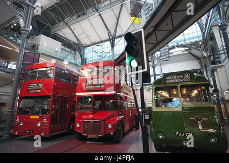 Gran Bretagna, Inghilterra, London, London Transport Museum, pena, semaforo Foto Stock