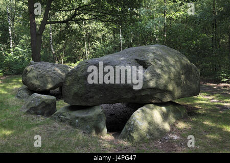 Germania, Meppen, Hare's Valley, Emsland, Bassa Sassonia, Meppen-Apeldorn, Età della Pietra, tomba megalitica, tomba megalitica, Apeldorn, "di pietra chiavi', Foto Stock