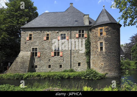 In Germania, in Renania settentrionale-Vestfalia, Hattingen-shining pietra, casa Kemnade, moated castle, Foto Stock