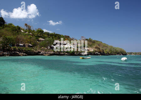 Indonesia, Bali, isola, Nusa Lembongan, paesaggi, natura, mare, costa, Jungutbatu, vista locale, Foto Stock