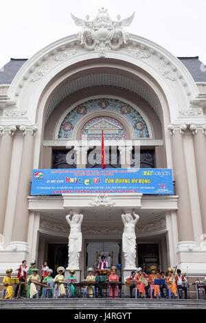 Il Vietnam, Ho Chi Minh Stadt, opera-house, concerto di musica tradizionale, nessun modello di rilascio, Foto Stock