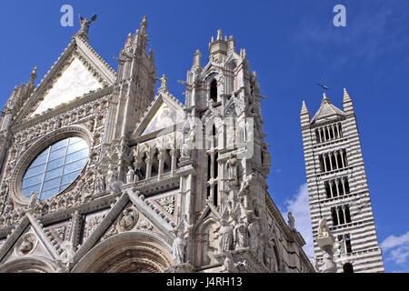 L'Italia, Toscana, Siena, Piazza del Duomo Il Duomo di Santa Maria Assunta, UNESCO-patrimonio culturale mondiale, dettaglio Foto Stock