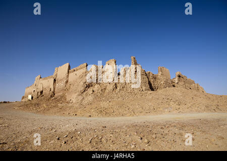 Rovine del tempio El-Ghweita, Kharga oasi nel deserto libico, Egitto, Foto Stock