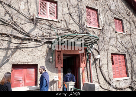 Concessione francese Area, residenza di Zhou Enlai (ex Primo Ministro cinese) in Cina a Shanghai, 27 febbraio 2016. Foto Stock