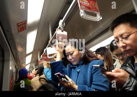 Metropolitana di Shanghai Foto Stock