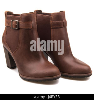 Timberland Stratham altezze Dou caviglia donna marrone scuro - UN12come Foto Stock