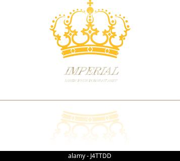 Corona Vintage abstract Logo design. Il re e la Regina Royal simbolo. Premium e logotipo di lusso icona concetto template vettoriale. Illustrazione Vettoriale