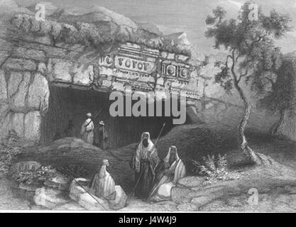 La Tomba dei Re è un antico luogo di sepoltura situato a Pafo, Cipro. Risale al periodo ellenistico e romano e presenta grandi tombe scavate nella roccia che venivano utilizzate per la sepoltura di individui ricchi ed elitari. Le tombe sono scolpite nella roccia e decorate con elementi architettonici che ricordano piccole case. Foto Stock