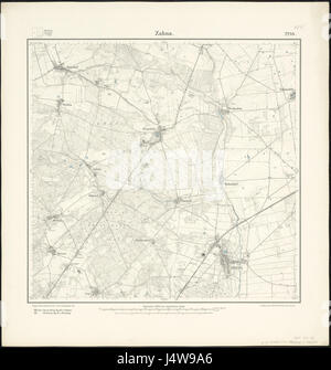 Il "Messtischblatt" è una mappa topografica dettagliata del 1904 che raffigura la regione di Zahna in Germania. Mostra le caratteristiche geografiche e le divisioni fondiarie durante quel periodo. Foto Stock