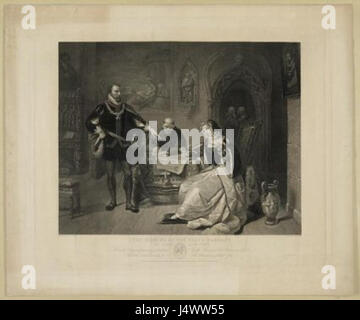 La firma della condanna a morte per Lady Jane Grey Foto Stock
