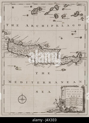L' isola di Candia la creta Antient Pococke Richard 1745 Foto Stock