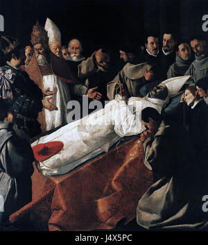 Francisco de Zurbarán (1598 – 1664) è stato un pittore spagnolo, famoso per le sue opere religiose. I suoi dipinti sono caratterizzati dal loro forte uso di luce e ombra, così come la loro realistica e spesso intensa rappresentazione di soggetti religiosi, come santi e figure bibliche. Foto Stock