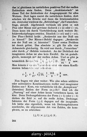 'Vom Einmaleins zum Integral' (dalla tabella di moltiplicazione all'integrale) è probabilmente un testo educativo incentrato su concetti matematici, dall'aritmetica di base al calcolo avanzato. Foto Stock