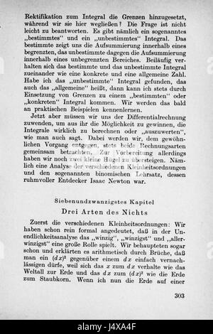 'Vom Einmaleins zum Integral' ('dalla tabella di moltiplicazione all'integrale') è un libro di testo matematico tedesco che spiega la progressione dall'aritmetica di base al calcolo. Foto Stock