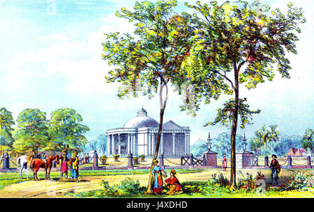 Willemskerk a Batavia (ora Giacarta) è una chiesa storica costruita durante l'epoca coloniale, che riflette l'influenza architettonica olandese in Indonesia. Foto Stock