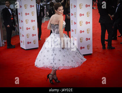 Anna Friel arrivando per la Vergine TV British Academy Awards televisione 2017 tenutasi presso la Sala del Festival a Southbank Centre di Londra. Stampa foto di associazione. Picture Data: domenica 14 maggio, 2017. Vedere PA storia SHOWBIZ BAFTA. Foto di credito dovrebbe leggere: Matt STANLEY A. CROSSICK/PA FILO Foto Stock