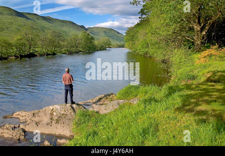 Glen Orchy. Fiume Orchy. Scozia Foto Stock