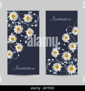 Set di Banner verticale con fiori Illustrazione Vettoriale