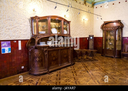 Samara, Russia - 14 Maggio 2017: l'interno di una delle sale del museo di Samara Kurlina's House Foto Stock