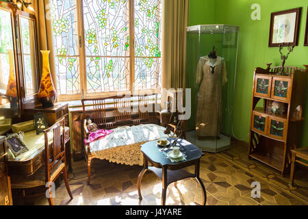 Samara, Russia - 14 Maggio 2017: l'interno di una delle sale del museo di Samara Kurlina's House Foto Stock