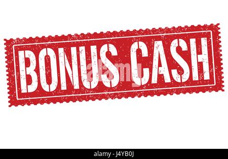 Cash Bonus di segno o di timbro su sfondo bianco, illustrazione vettoriale Illustrazione Vettoriale