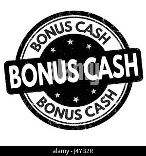 Cash Bonus di segno o di timbro su sfondo bianco, illustrazione vettoriale Illustrazione Vettoriale