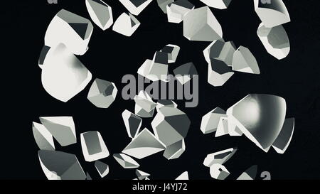 Abstract sfondo con scatter 3d sfera Foto Stock