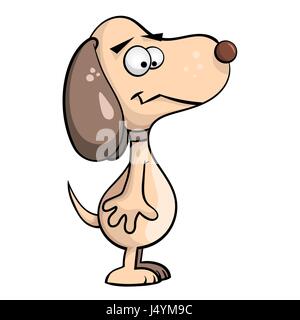 Funny yellow dog - illustrazione vettoriale. Illustrazione Vettoriale