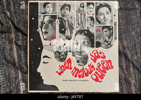 Lunga registrazione di quando Melody era Queen, Ashok Kumar, Dilip Kumar, Madhubala, Nargis, Raj Kapoor, Vyjayantimala, India Asia Foto Stock
