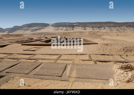 Il Early Dynastic Tombe dei Re Den e Djer a Abydos, Medio Egitto Foto Stock