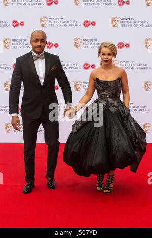 Lonodn, UK. 14 maggio 2017. Katie Piper arriva per la Vergine TV British Academy Awards di televisione (BAFTAs) presso la Royal Festival Hall. Foto: immagini vibranti/Alamy Live News Foto Stock