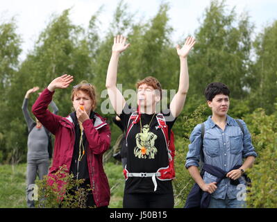 Bedford, Regno Unito. 13 Maggio, 2017. Protesta per arrestare Yarl il legno e tutte le altre in materia di immigrazione nei centri di detenzione in UK Credit: Aghil Maniavi/Alamy Live News Foto Stock