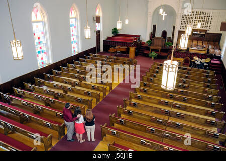 Alabama, Contea di Montgomery, Montgomery, Dexter Avenue King Memorial Baptist Church, Martin Luther King Jr., pastore, Civil Rights Movement, uomo maschio, donna Foto Stock