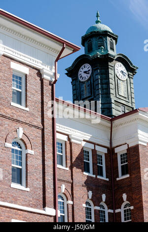 Alabama, contea di Macon, Tuskegee, Tuskegee Institute National Historic Site, Tuskegee University, campus, White Hall, torre dell'orologio, architetto Robert R. Taylor, f Foto Stock