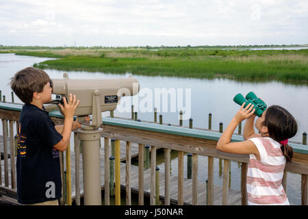 Alabama,Mobile Bay,Spanish Fort,Mobile Tensaw River,5 Rivers Delta Resource Center,centro,natura,educazione,ragazze,femmina bambini bambini y Foto Stock