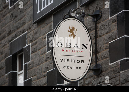 Oban distilleria di whisky, a Oban, Scozia, il 12 maggio 2017. Foto Stock