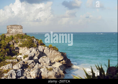 Messicano rovine maya di Tulum Foto Stock