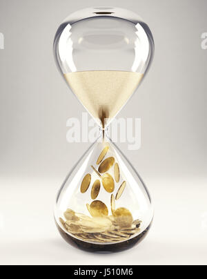 Il tempo è denaro concetto Rendering 3D Foto Stock