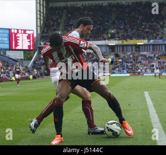 GEORGE BOYD & PATRICK VAN AANH BURNLEY V SUNDERLAND TURF MOOR BURNLEY INGHILTERRA 20 Settembre 2014 Foto Stock