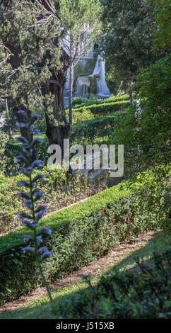Giardino con terrazze, Villa d'Este, Tivoli, vicino Roma, Italia Foto Stock