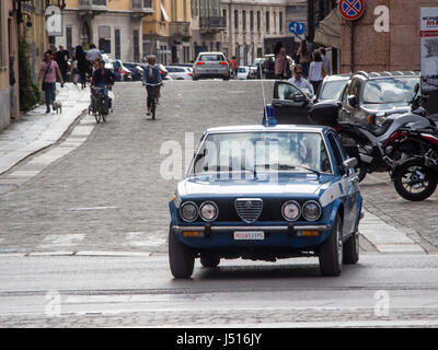 Vecchia polizia classica mostra polizia stradale poliziesca campione anni '70 Foto Stock