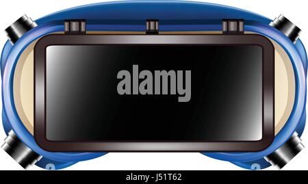 Saldatore occhiali di sicurezza isolato su bianco Illustrazione Vettoriale