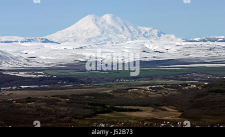 Mountain Elbrus - il picco più alto in Europa,Caucaso centrale,la Russia. Foto Stock