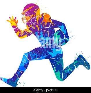 Abstract giocatore di football americano Illustrazione Vettoriale