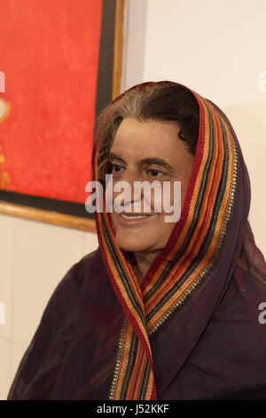 Indira Gandhi statua di cera a Lonavala Foto Stock