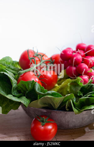 Verde avocado maturo da organici piantagione di avocado Foto Stock