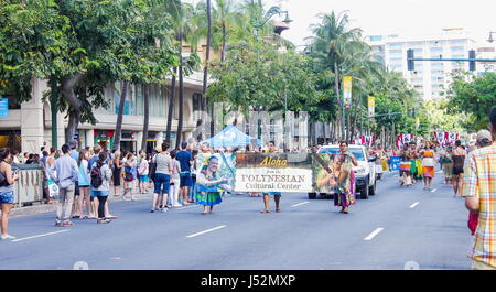 Honolulu, Hawaii, Stati Uniti d'America - 30 Maggio 2016: Il Waikiki Memorial Day Parade Foto Stock