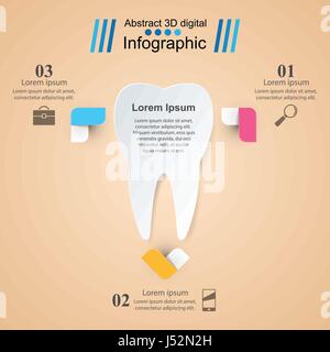 Infographics Business. Icona del dente. Illustrazione Vettoriale